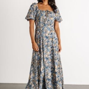 Baltic Born Raelynn Maxi Dress | Dusty Blue Floral Size MM